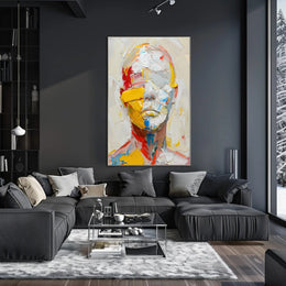 Abstract Human Form Poster with Vibrant Modern Style PosterGoat