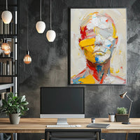 Abstract Human Form Poster with Vibrant Modern Style PosterGoat