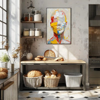 Abstract Human Form Poster with Vibrant Modern Style PosterGoat