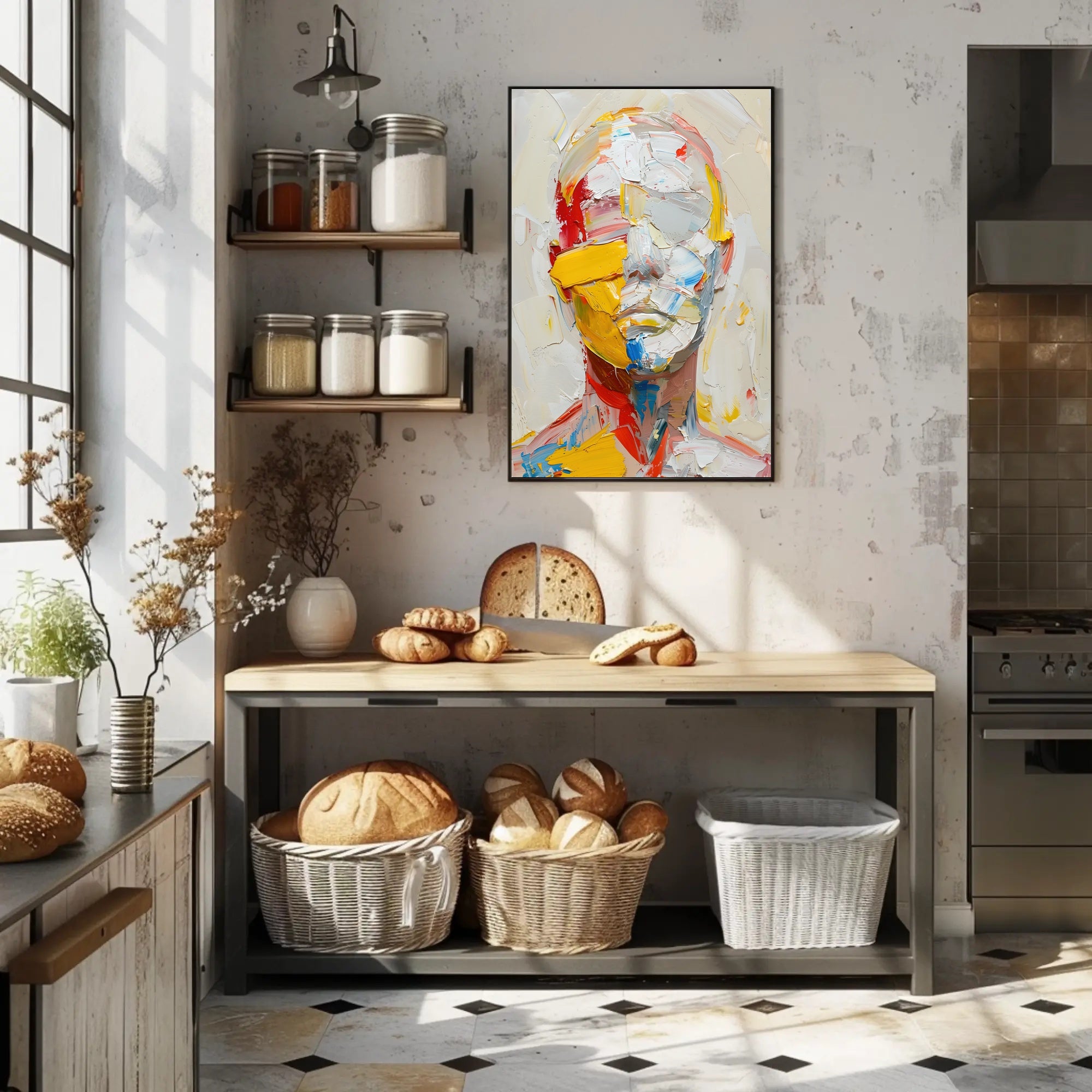 Abstract Human Form Poster with Vibrant Modern Style PosterGoat