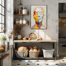 Abstract Human Form Poster with Vibrant Modern Style PosterGoat