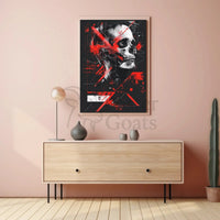 Abstract Human Skull Poster Wall Art for Modern Decor PosterGoat