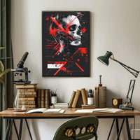 Abstract Human Skull Poster Wall Art for Modern Decor PosterGoat