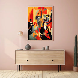 Abstract Jazz Ensemble Poster PosterGoat