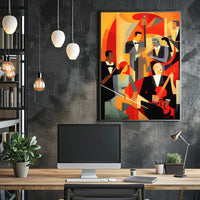 Abstract Jazz Ensemble Poster PosterGoat