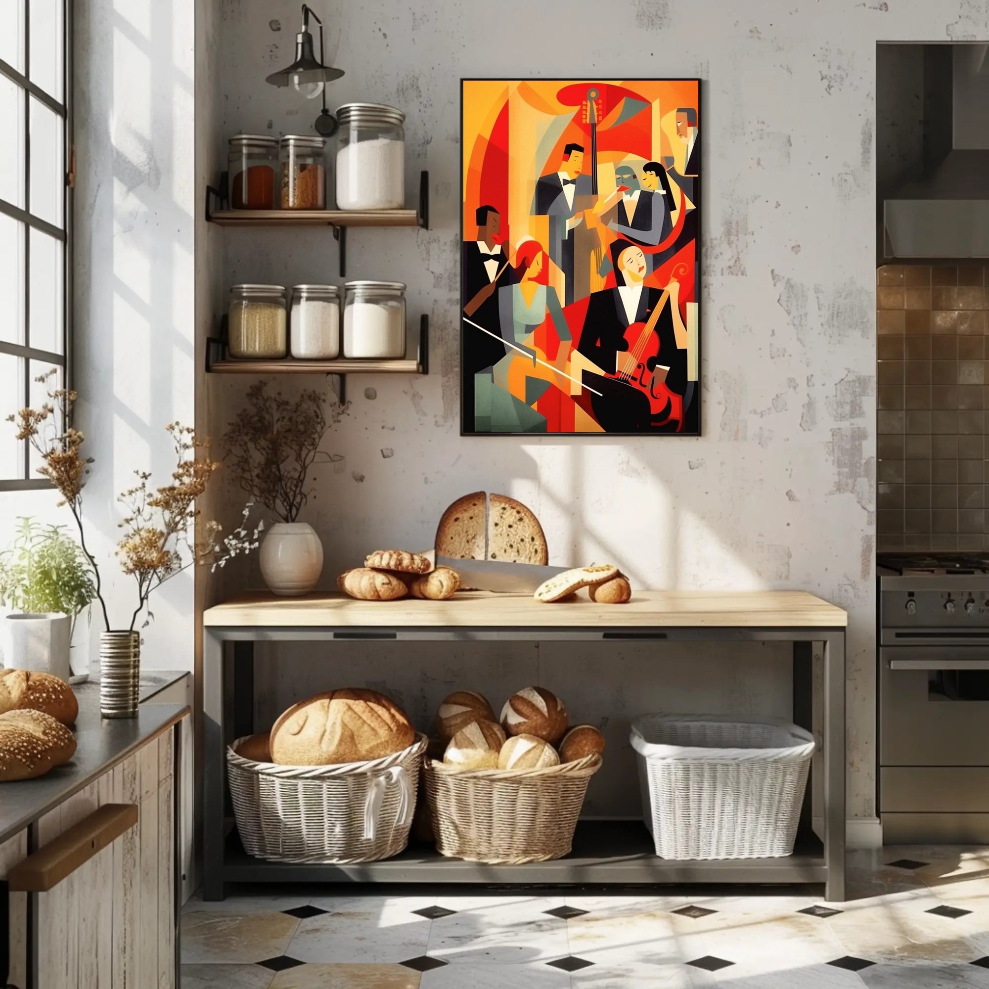 Abstract Jazz Ensemble Poster PosterGoat