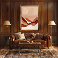 Abstract Minimalist Landscape: Serene Earth Tones Artistic Poster PosterGoat