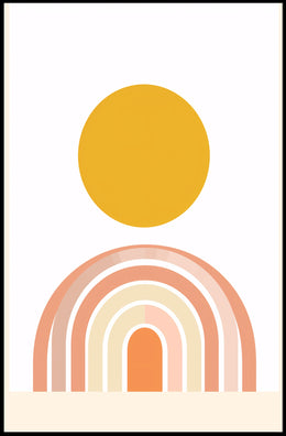 Abstract Minimalist Shapes Evoking Harmony and Renewal Poster PosterGoat