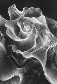Abstract Monochrome Rose Art Print - Artistic Poster PosterGoat