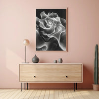 Abstract Monochrome Rose Art Print - Artistic Poster PosterGoat