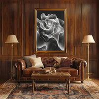 Abstract Monochrome Rose Art Print - Artistic Poster PosterGoat