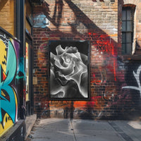 Abstract Monochrome Rose Art Print - Artistic Poster PosterGoat