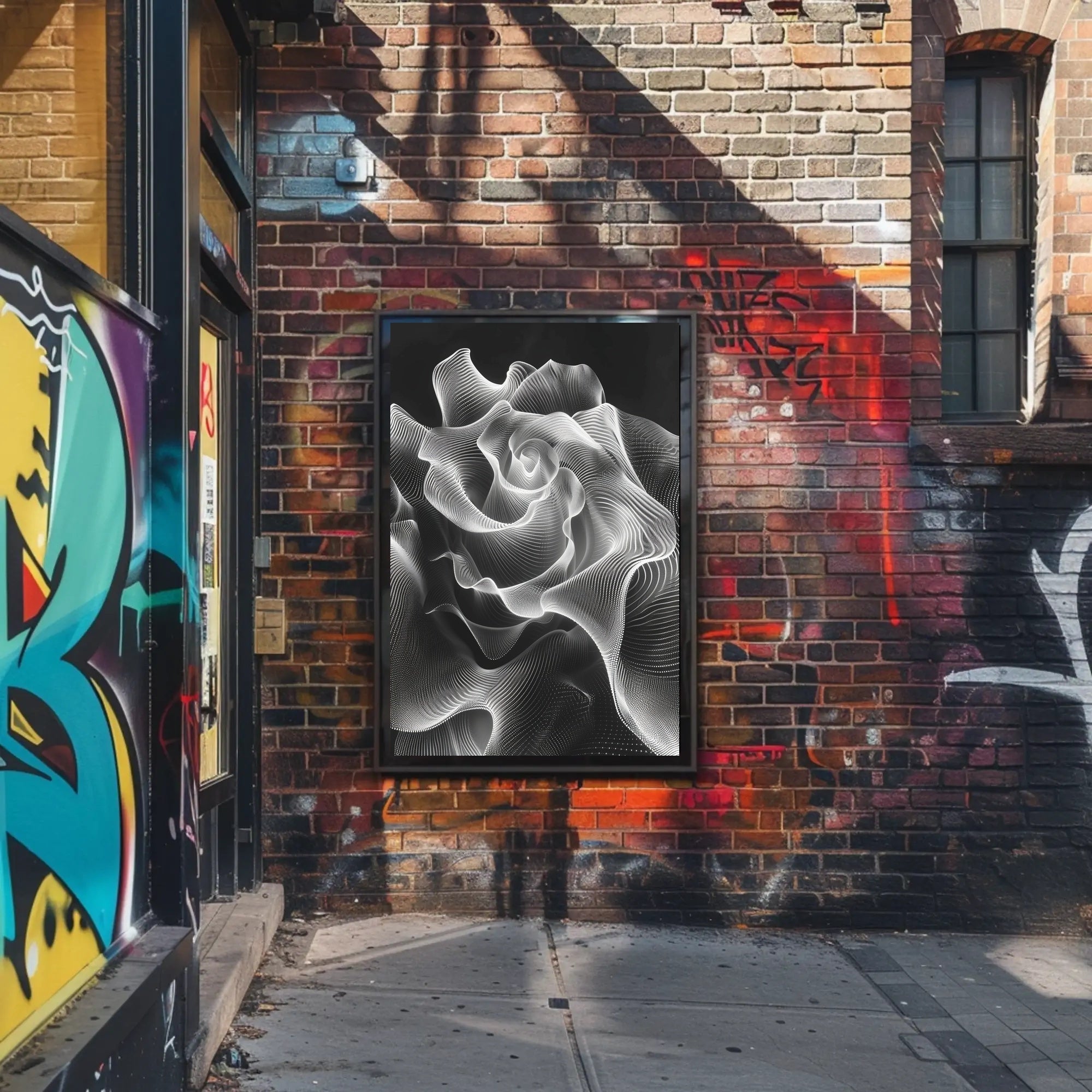 Abstract Monochrome Rose Art Print - Artistic Poster PosterGoat