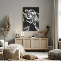 Abstract Monochrome Rose Art Print - Artistic Poster PosterGoat