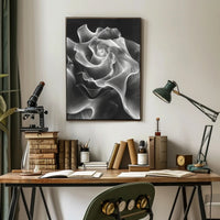 Abstract Monochrome Rose Art Print - Artistic Poster PosterGoat