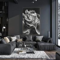 Abstract Monochrome Rose Art Print - Artistic Poster PosterGoat