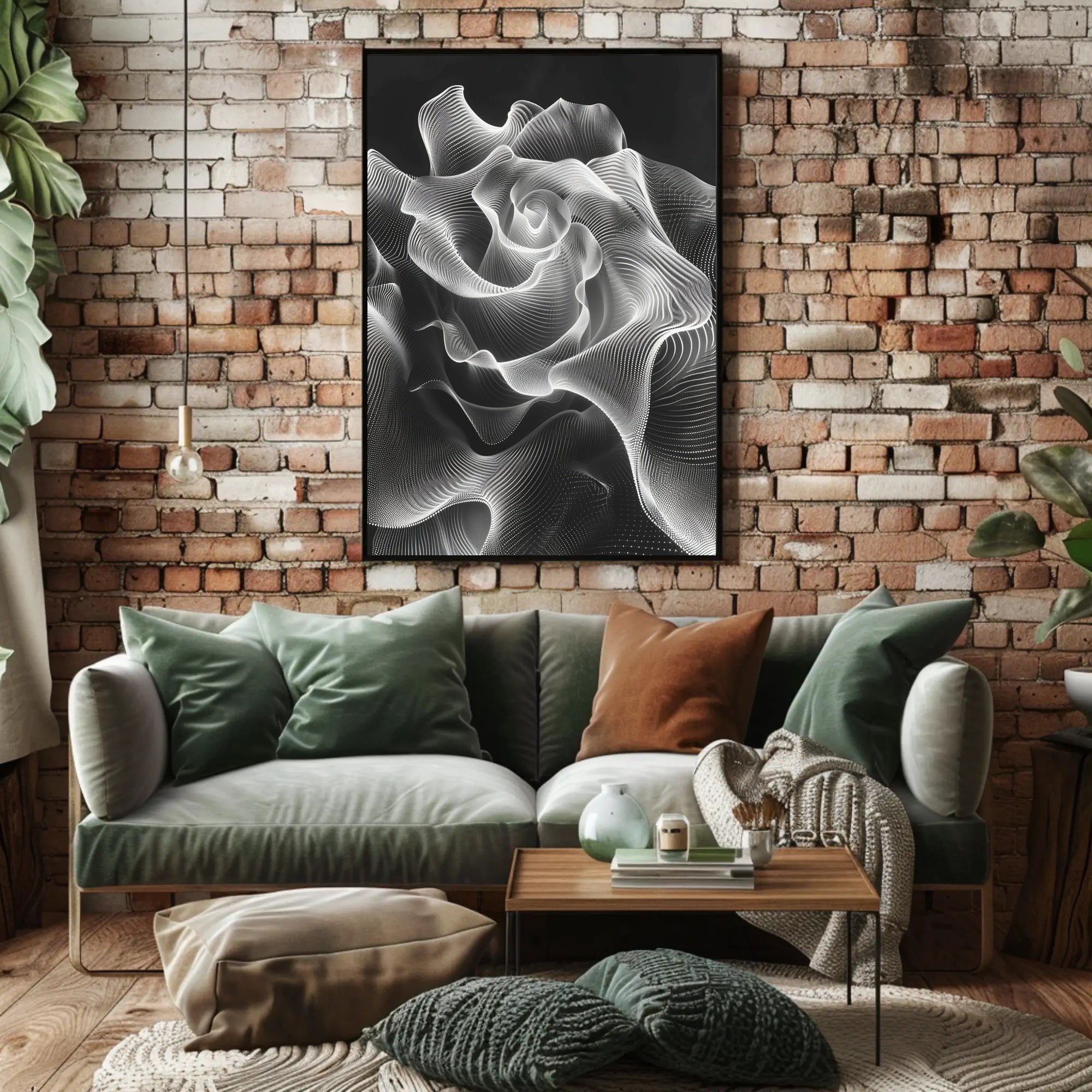 Abstract Monochrome Rose Art Print - Artistic Poster PosterGoat