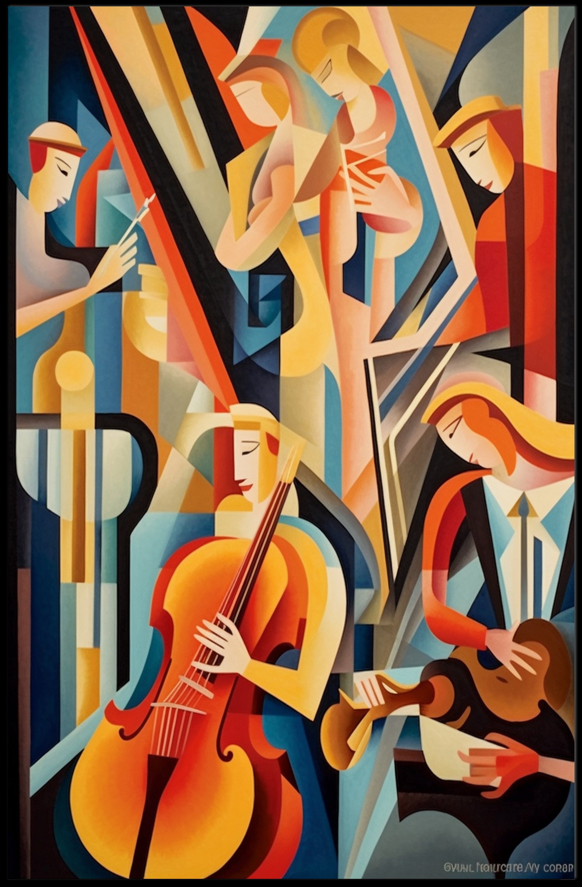 Abstract Musical Ensemble Poster PosterGoat