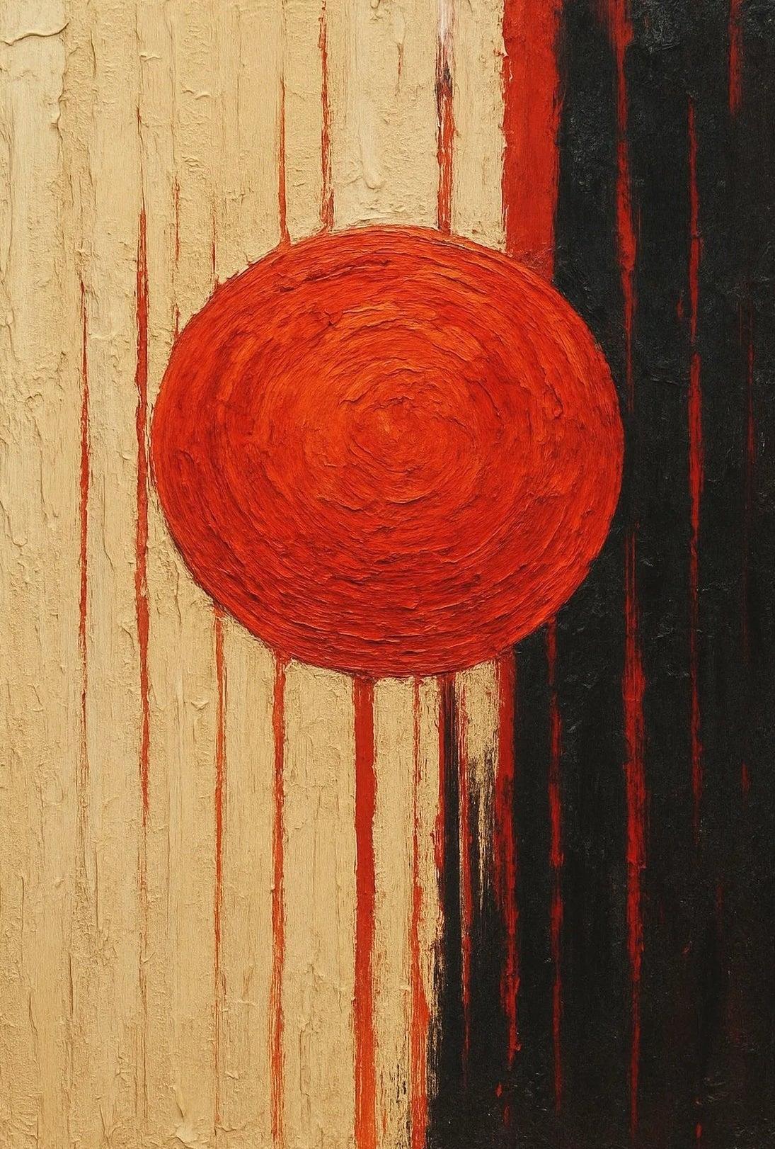 Abstract Red Circle Art Print for Contemporary Poster Lovers PosterGoat