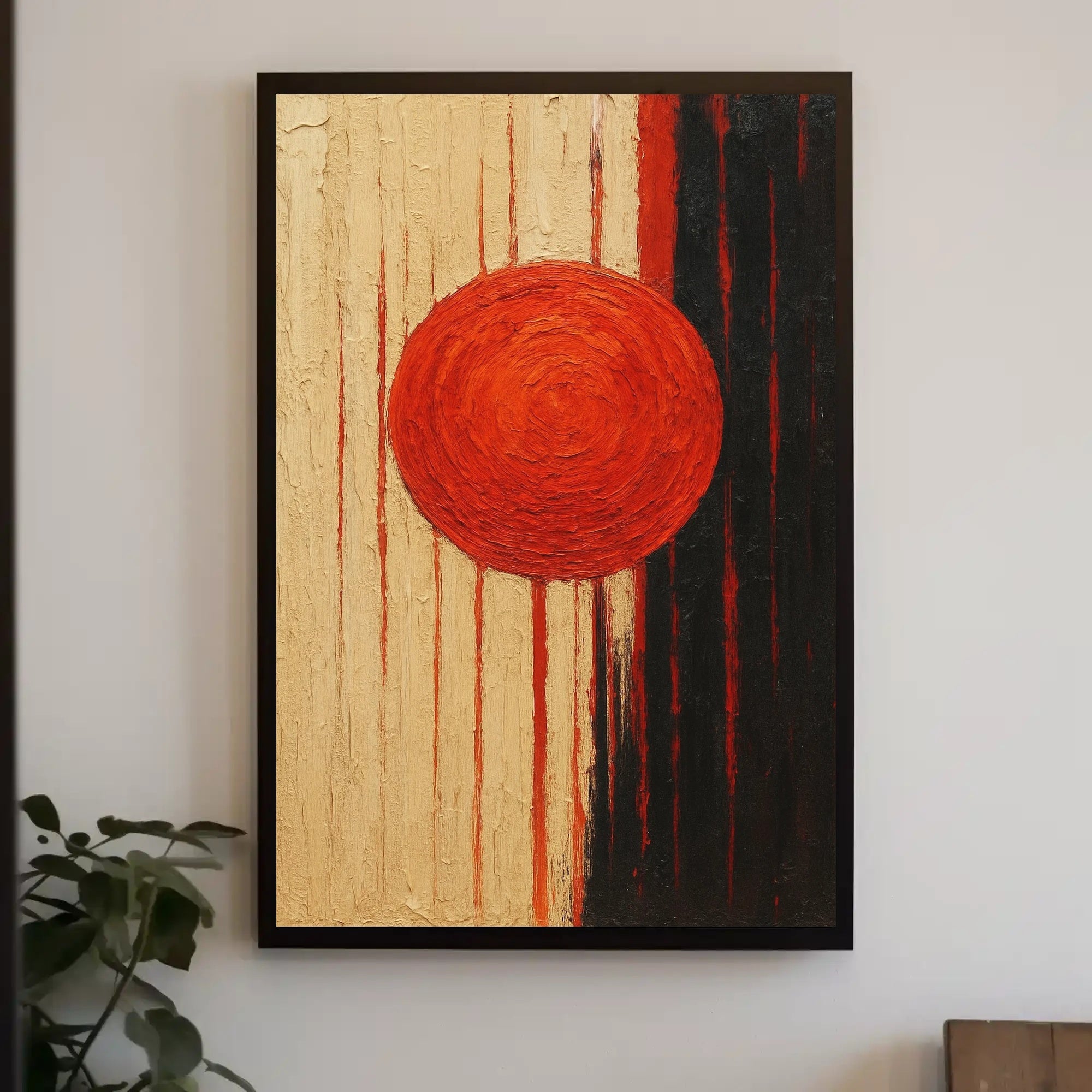 Abstract Red Circle Art Print for Contemporary Poster Lovers PosterGoat
