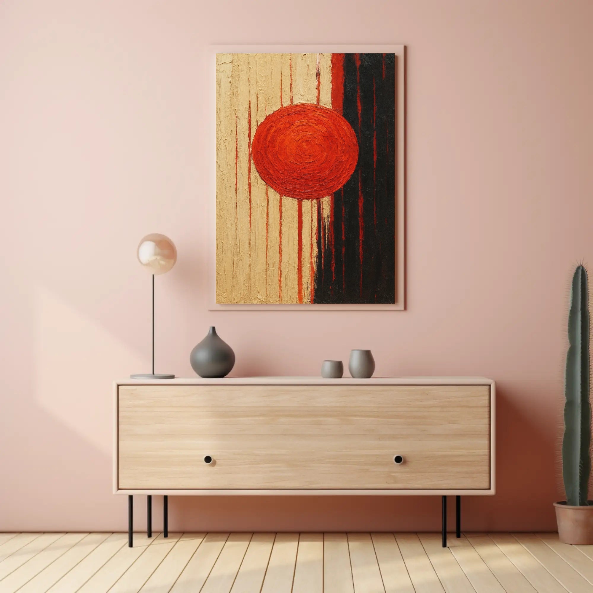Abstract Red Circle Art Print for Contemporary Poster Lovers PosterGoat