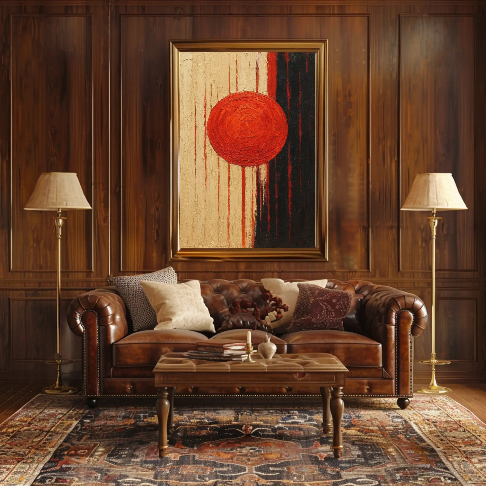 Abstract Red Circle Art Print for Contemporary Poster Lovers PosterGoat