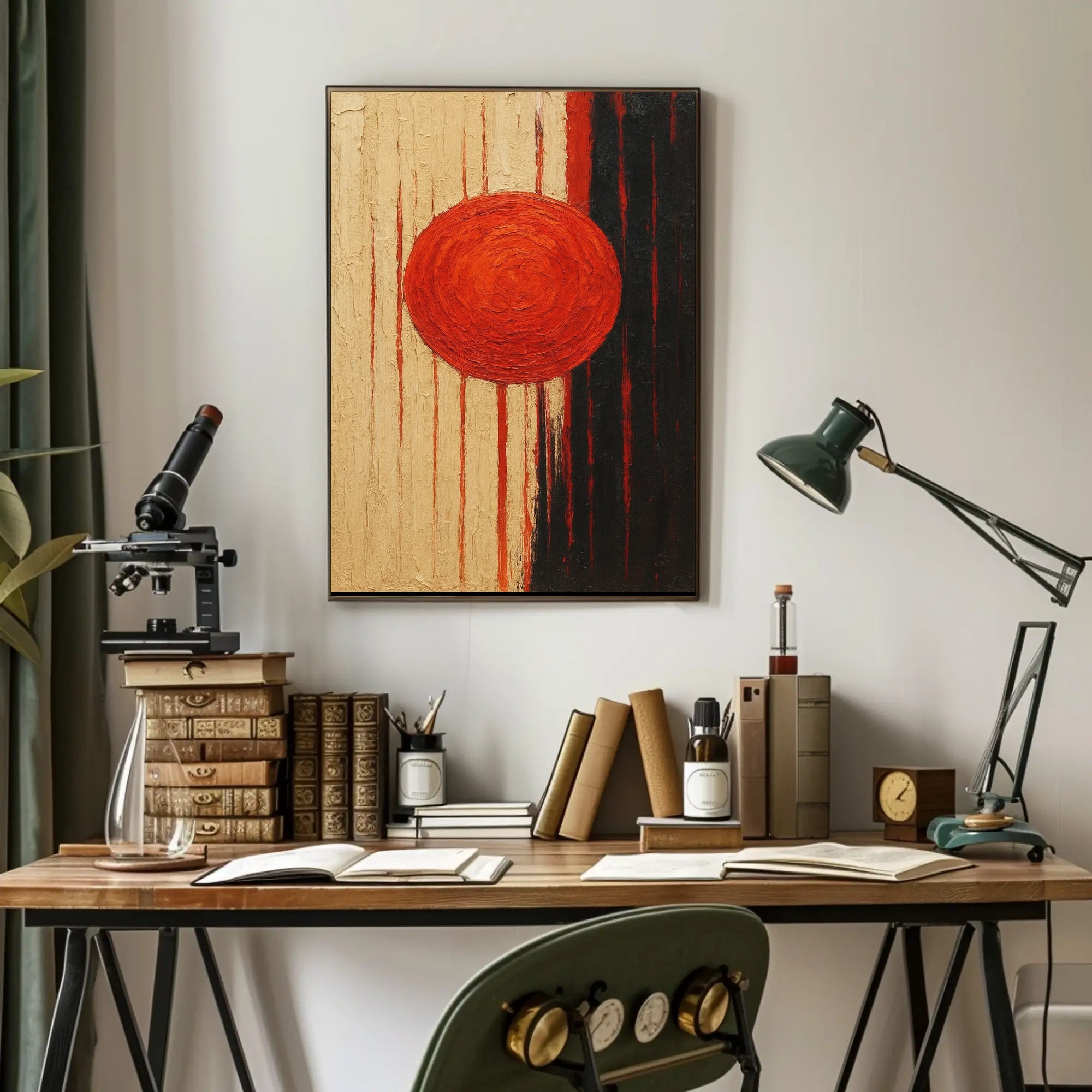 Abstract Red Circle Art Print for Contemporary Poster Lovers PosterGoat