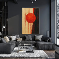 Abstract Red Circle Art Print for Contemporary Poster Lovers PosterGoat