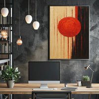 Abstract Red Circle Art Print for Contemporary Poster Lovers PosterGoat