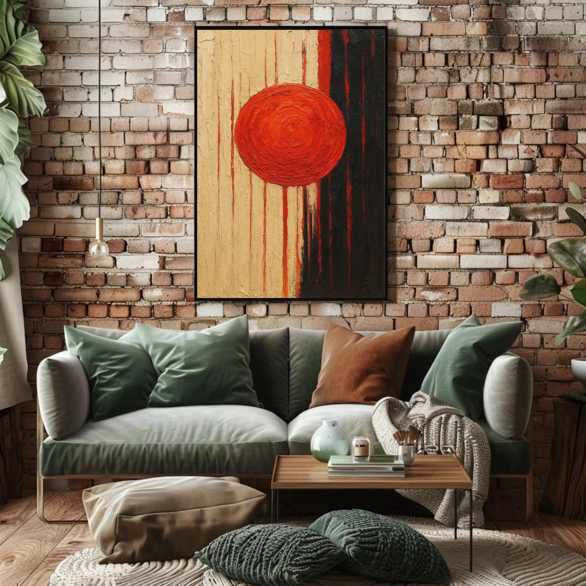 Abstract Red Circle Art Print for Contemporary Poster Lovers PosterGoat