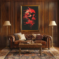 Abstract Skull Art Poster: Modern, Dramatic, and Intense Design PosterGoat