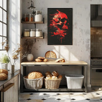 Abstract Skull Art Poster: Modern, Dramatic, and Intense Design PosterGoat