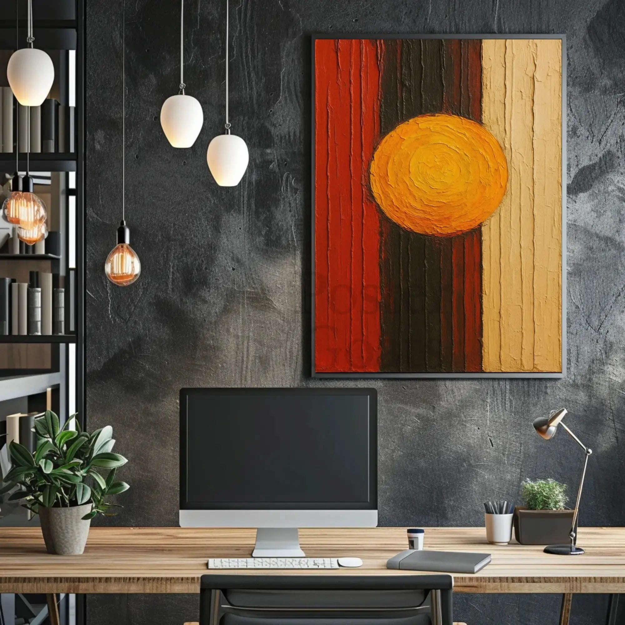 Abstract Solar Harmony Wall Art Poster - Abstract, Artistic, or Pop Culture Poster PosterGoat