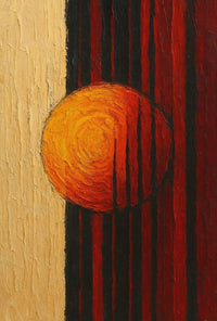 Abstract Sun and Striped Contrast Artistic Poster PosterGoat