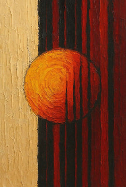 Abstract Sun and Striped Contrast Artistic Poster PosterGoat