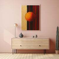 Abstract Sun and Striped Contrast Artistic Poster PosterGoat