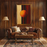 Abstract Sun and Striped Contrast Artistic Poster PosterGoat