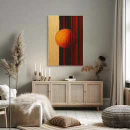 Abstract Sun and Striped Contrast Artistic Poster PosterGoat