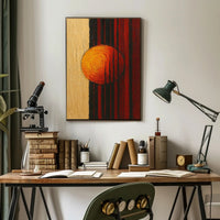 Abstract Sun and Striped Contrast Artistic Poster PosterGoat
