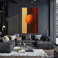 Abstract Sun and Striped Contrast Artistic Poster PosterGoat
