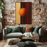 Abstract Sun and Striped Contrast Artistic Poster PosterGoat