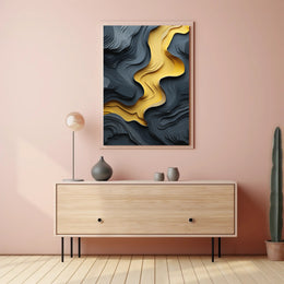 Abstract Topographical Flow Art Poster PosterGoat