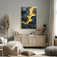 Abstract Topographical Flow Art Poster PosterGoat