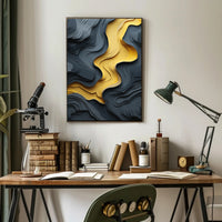Abstract Topographical Flow Art Poster PosterGoat