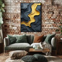 Abstract Topographical Flow Art Poster PosterGoat