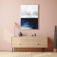 Abstract Tranquil Seascape: Modern Artistic Poster PosterGoat