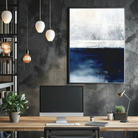 Abstract Tranquil Seascape: Modern Artistic Poster PosterGoat