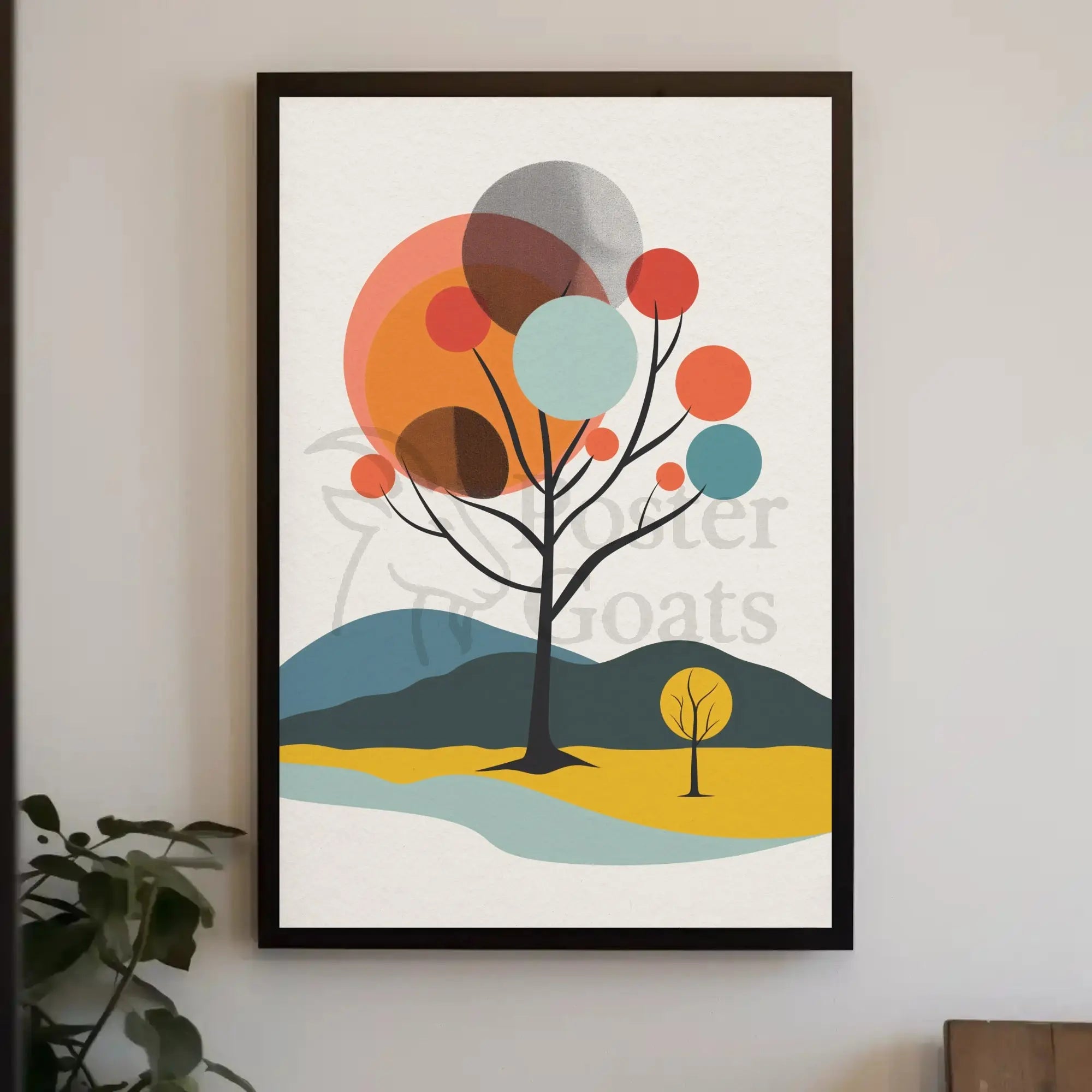 Abstract Trees Modern Art Print Poster PosterGoat