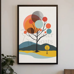Abstract Trees Modern Art Print Poster PosterGoat
