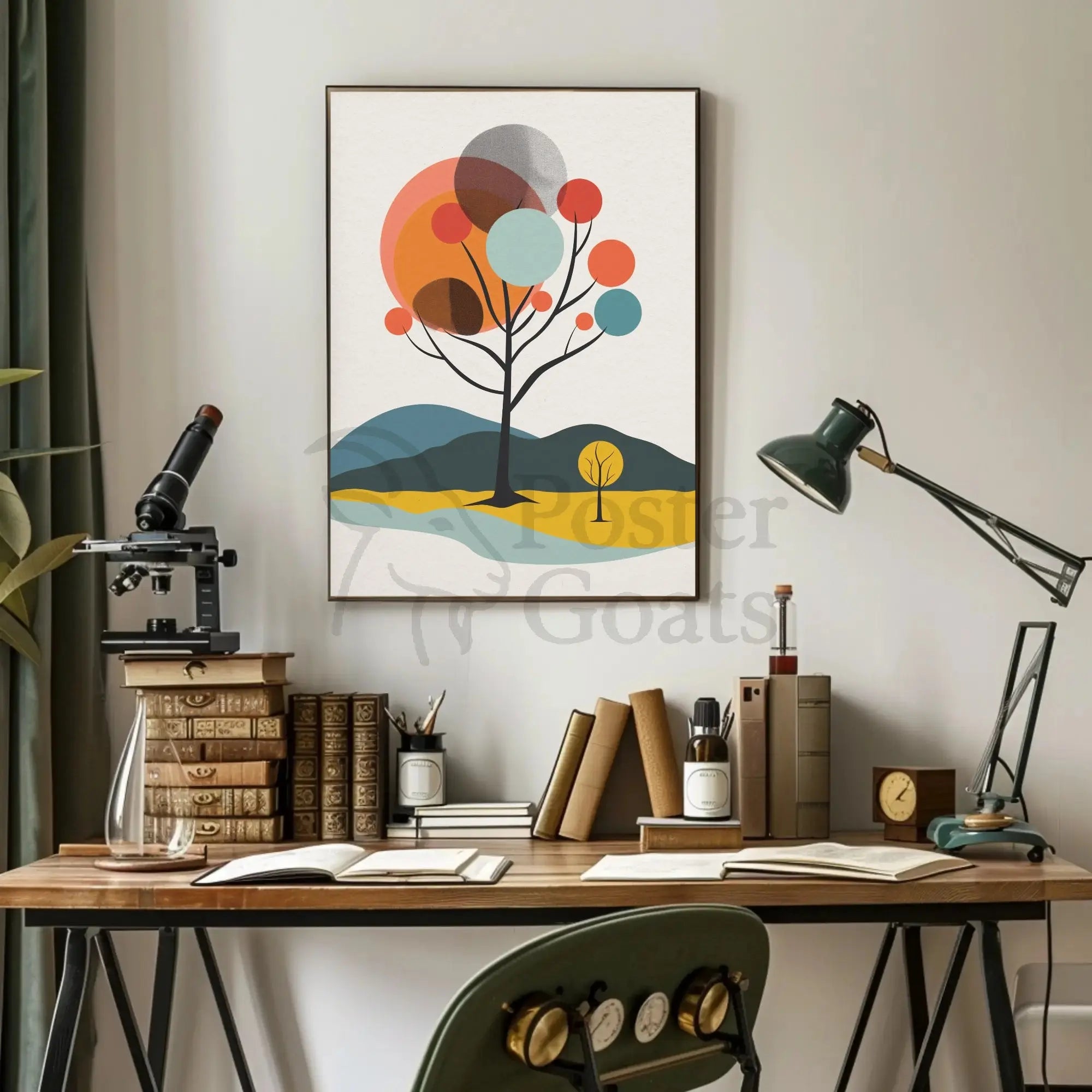 Abstract Trees Modern Art Print Poster PosterGoat